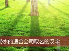 带水的适合公司取名的汉字