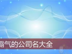 霸气的公司名大全